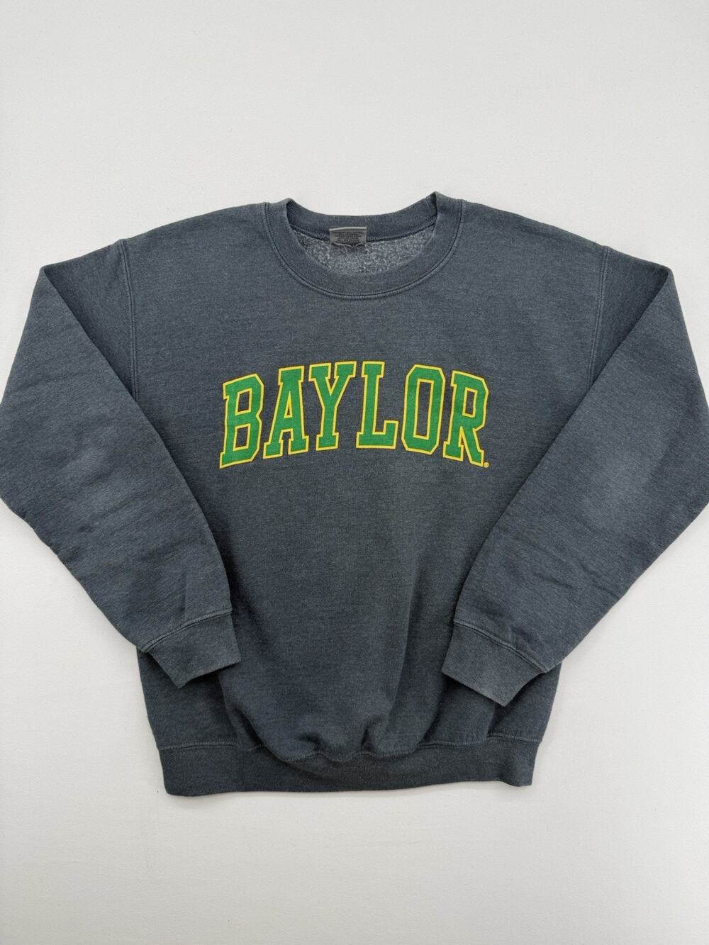 MV Sport Baylor University Crewneck Sweatshirt Gray Size Small Vintage